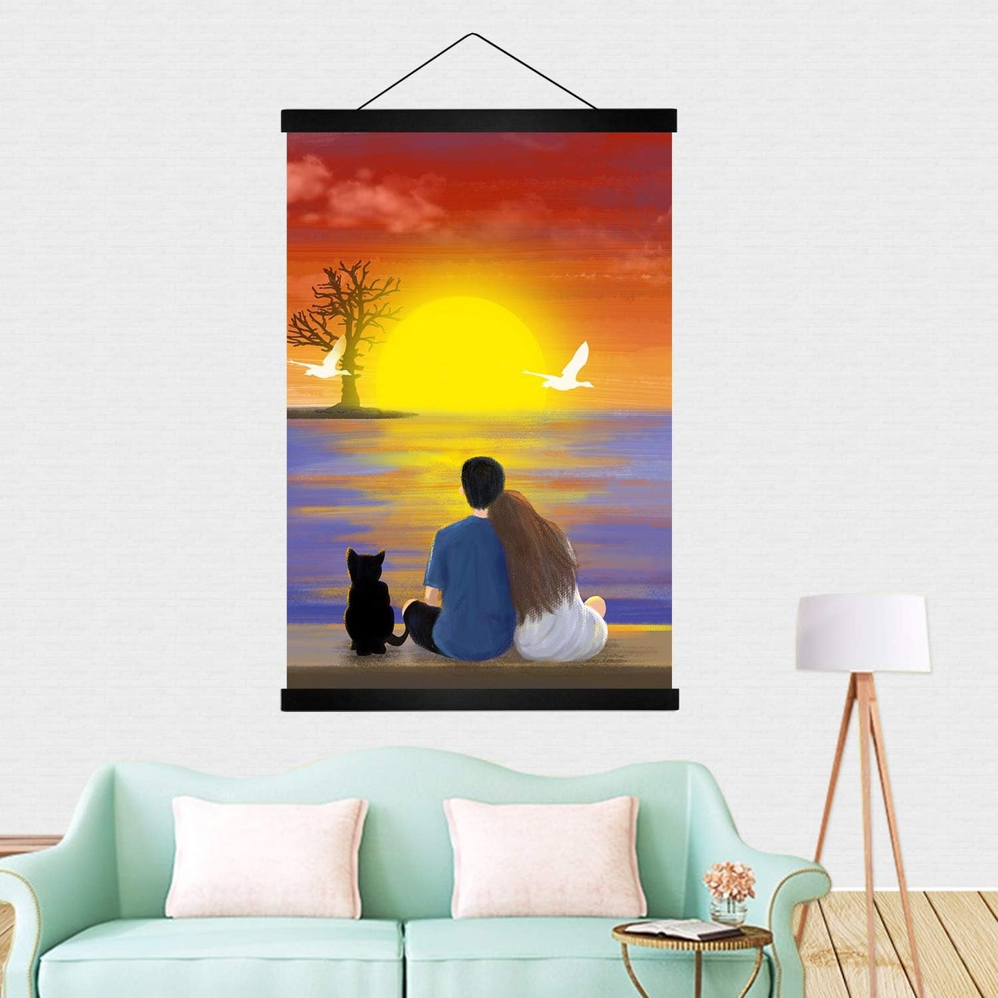 Radezon 24 inch Wide Magnetic Poster Hanger Frame, 24x36, 24x18, 24x32 for Posters, Prints, Photos, Maps, Scrolls