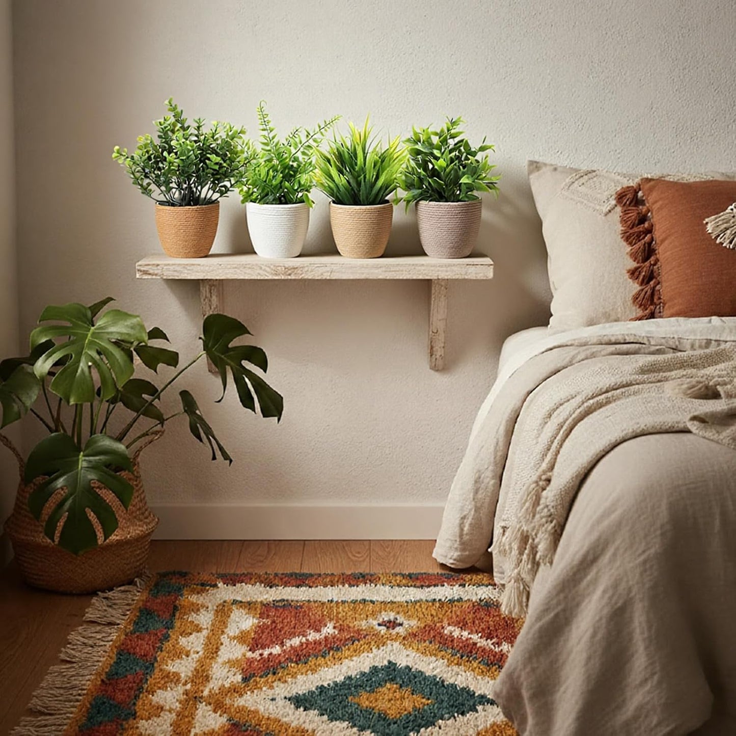 Boho Woven Artificial Plants / Set of 4