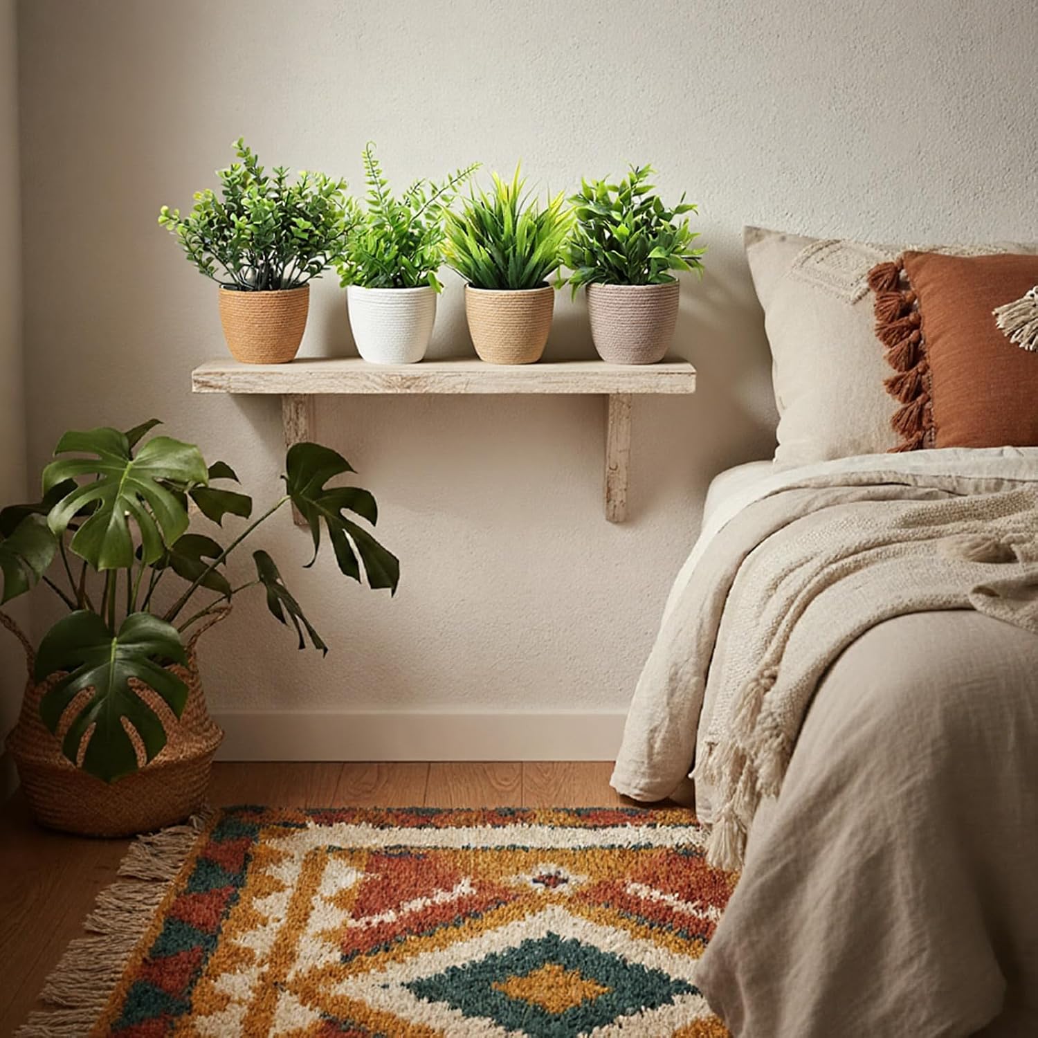 Boho Woven Artificial Plants / Set of 4