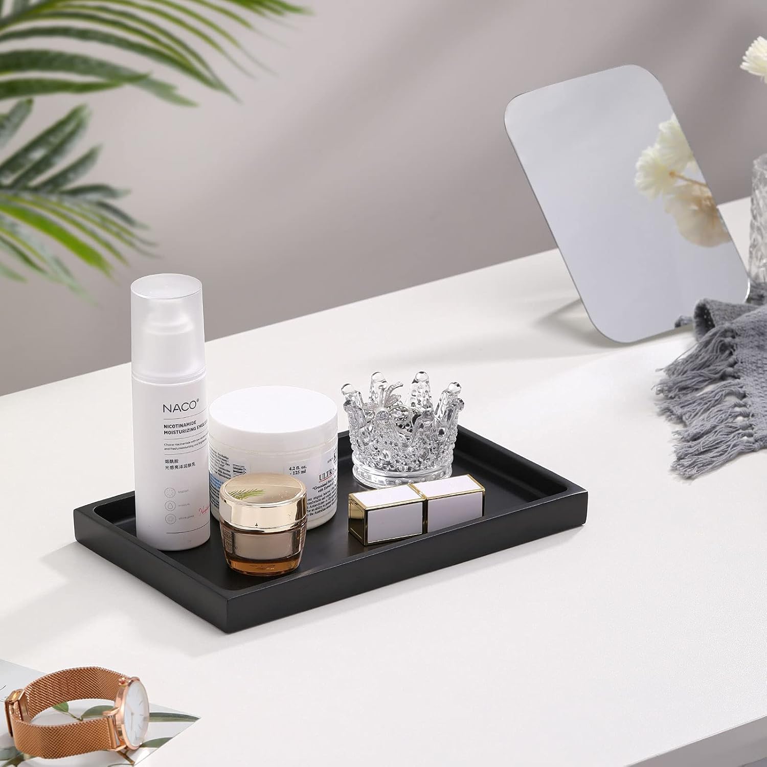 Bathroom Vanity Tray / Black / M