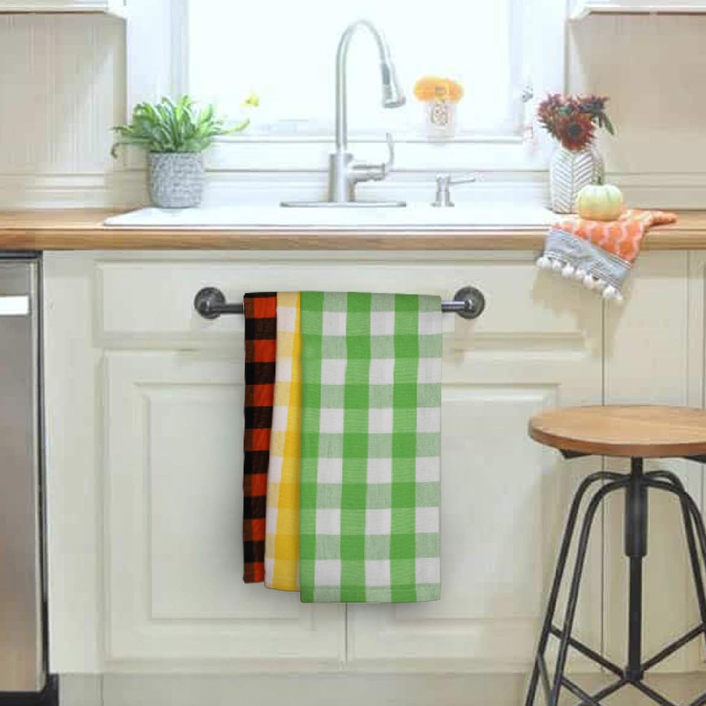 Urban Villa Kitchen Towels Cotton Dish Towels 20”x30” (Set of 12) Multi