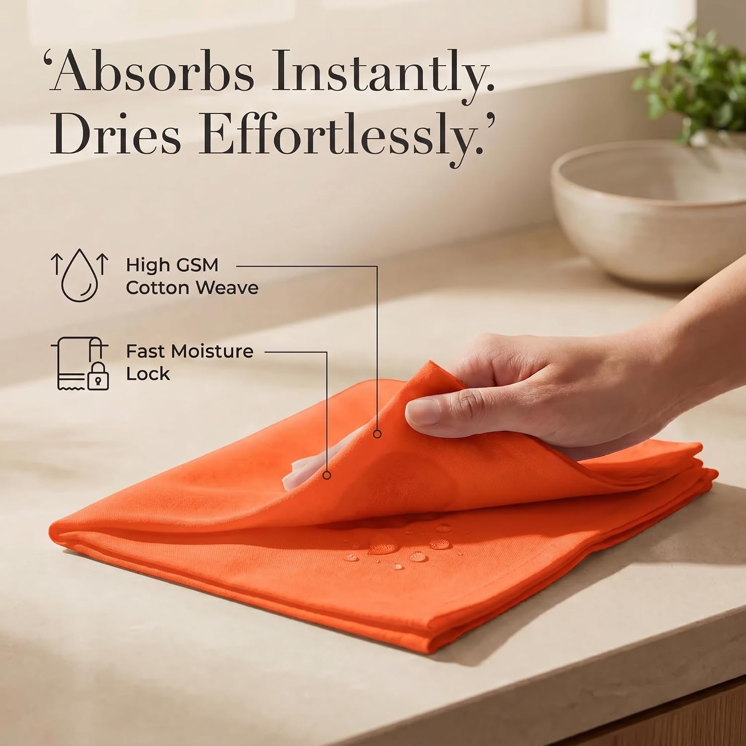 Urban Villa Cloth Napkins Cotton 20x20 (Set of 12) Orange