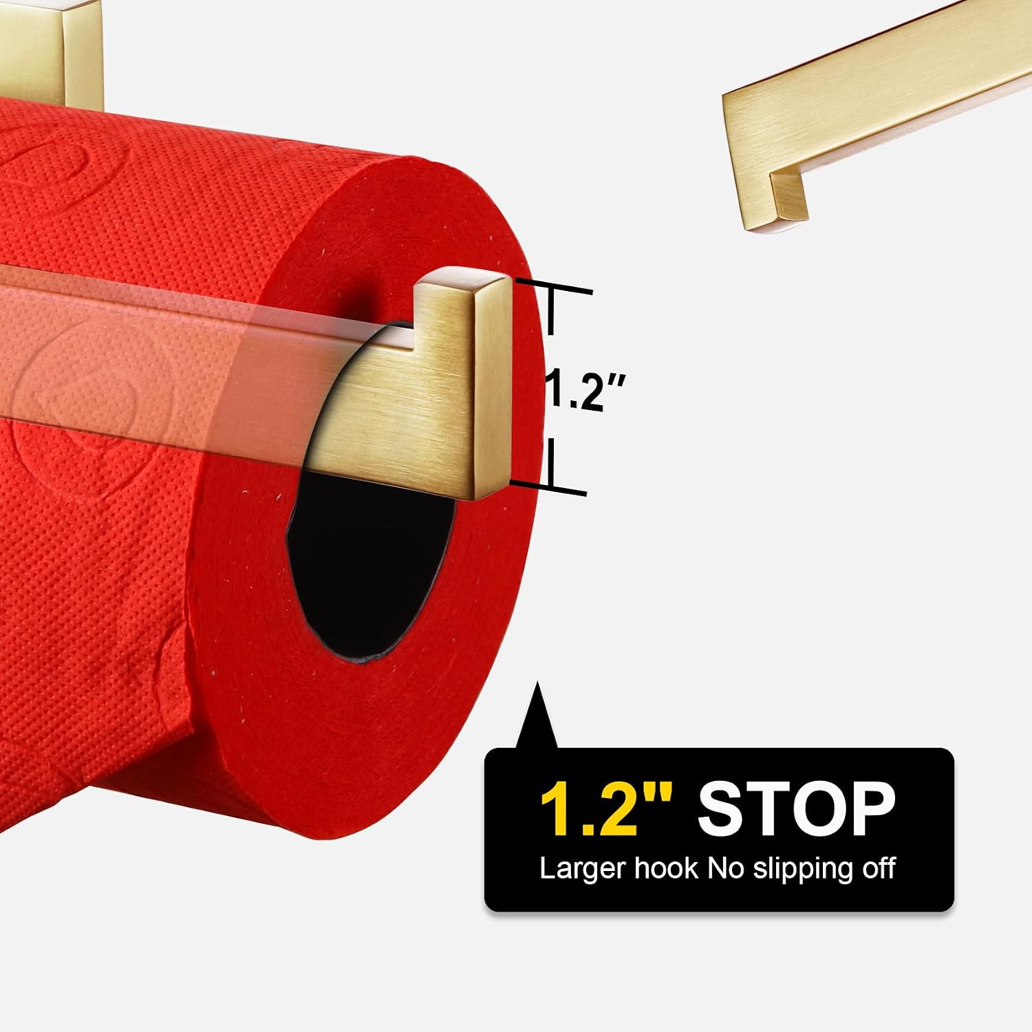 KOKOSIRI Gold Toilet Paper Holder Toilet Roll Holder for Bathroom Kitchen Washroom T-304 Stainless Steel Wall Mounted