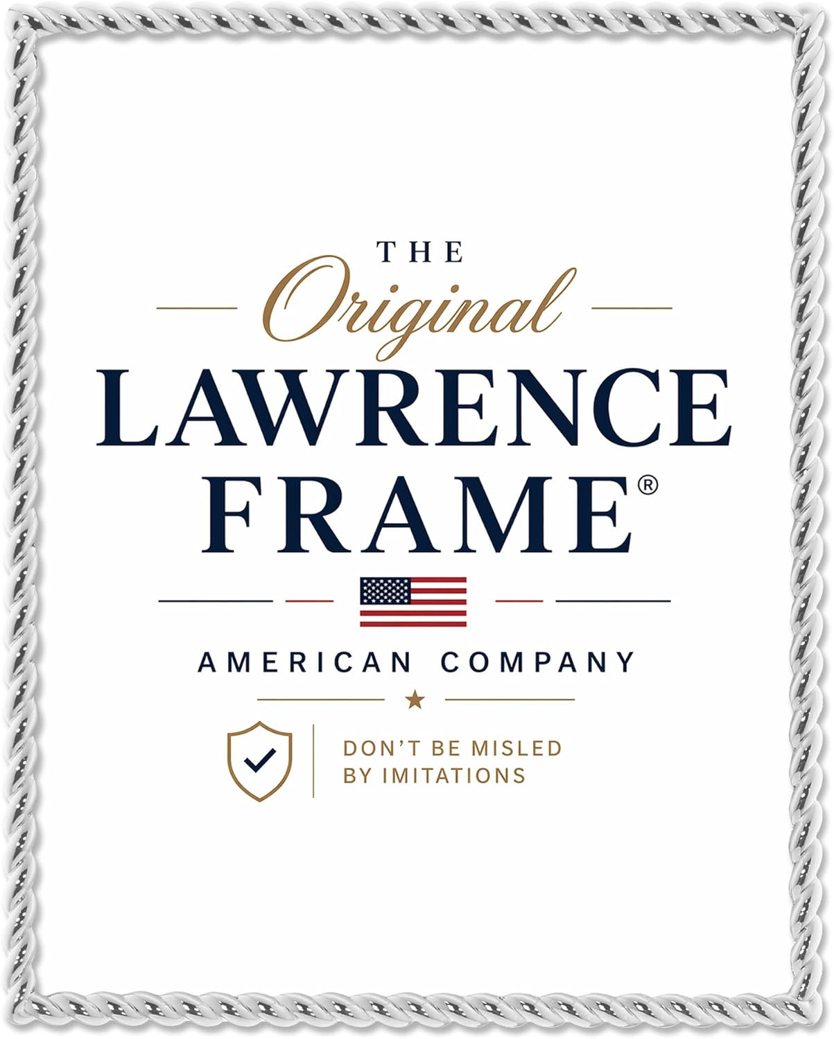 Lawrence Frames Silver Metal Rope 8x10 Matted for 5x7 Picture Frame (710080)