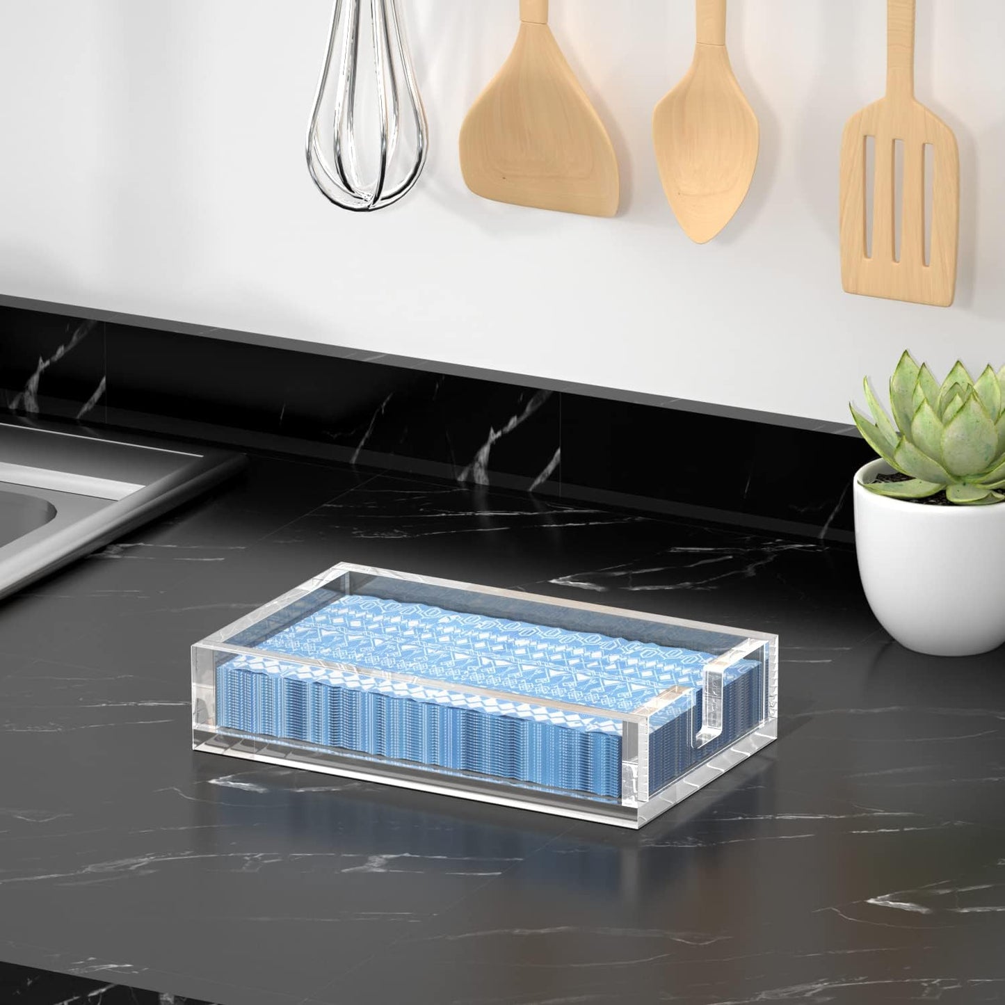 Acrylic Napkin Holder / Clear / 9 x 5.5