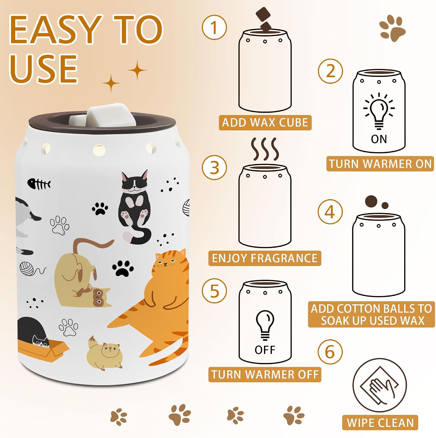 Funny Electric Ceramic Wax Melt Warmer / Cat