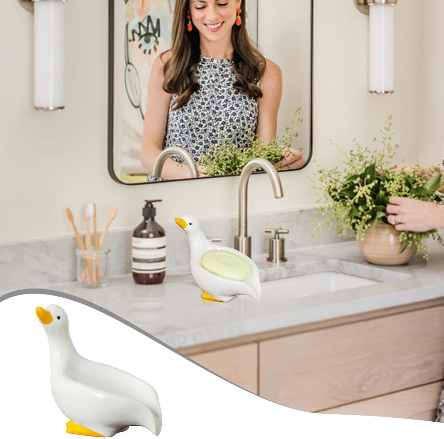 Animal Soap Holder / White