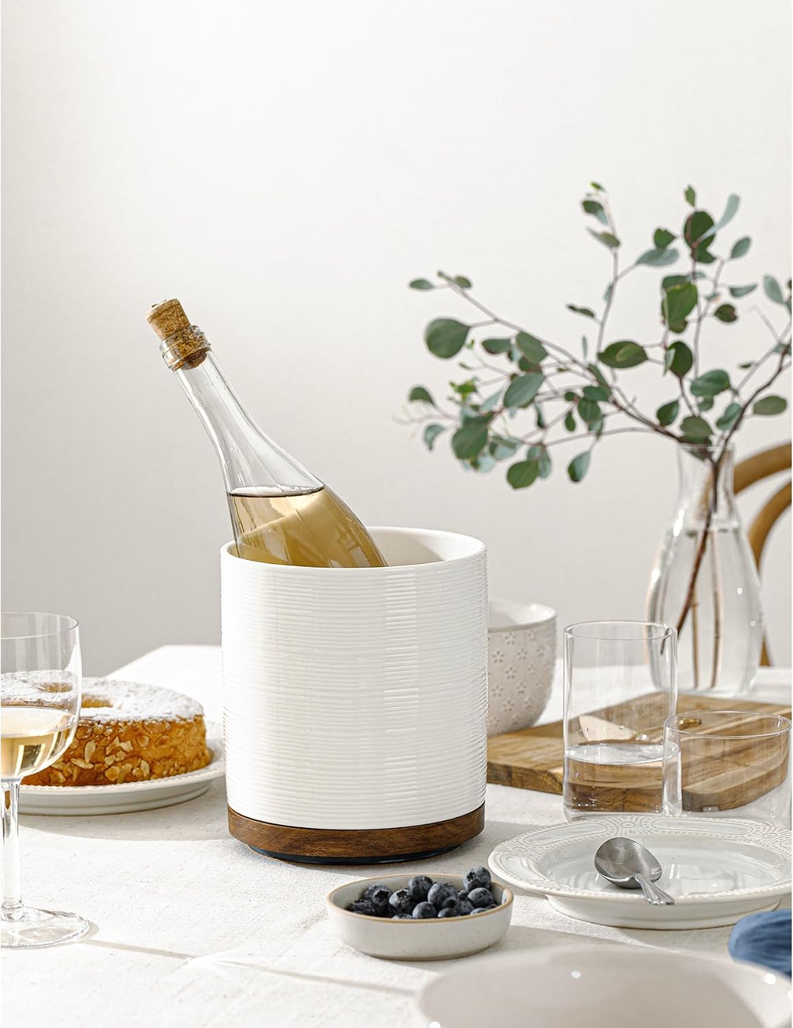 Utensil Holder, 360° Rotating Extra Large Ceramic Kitchen Utensil Holder for Countertop, 7.3“ Cooking Utensil Crocks