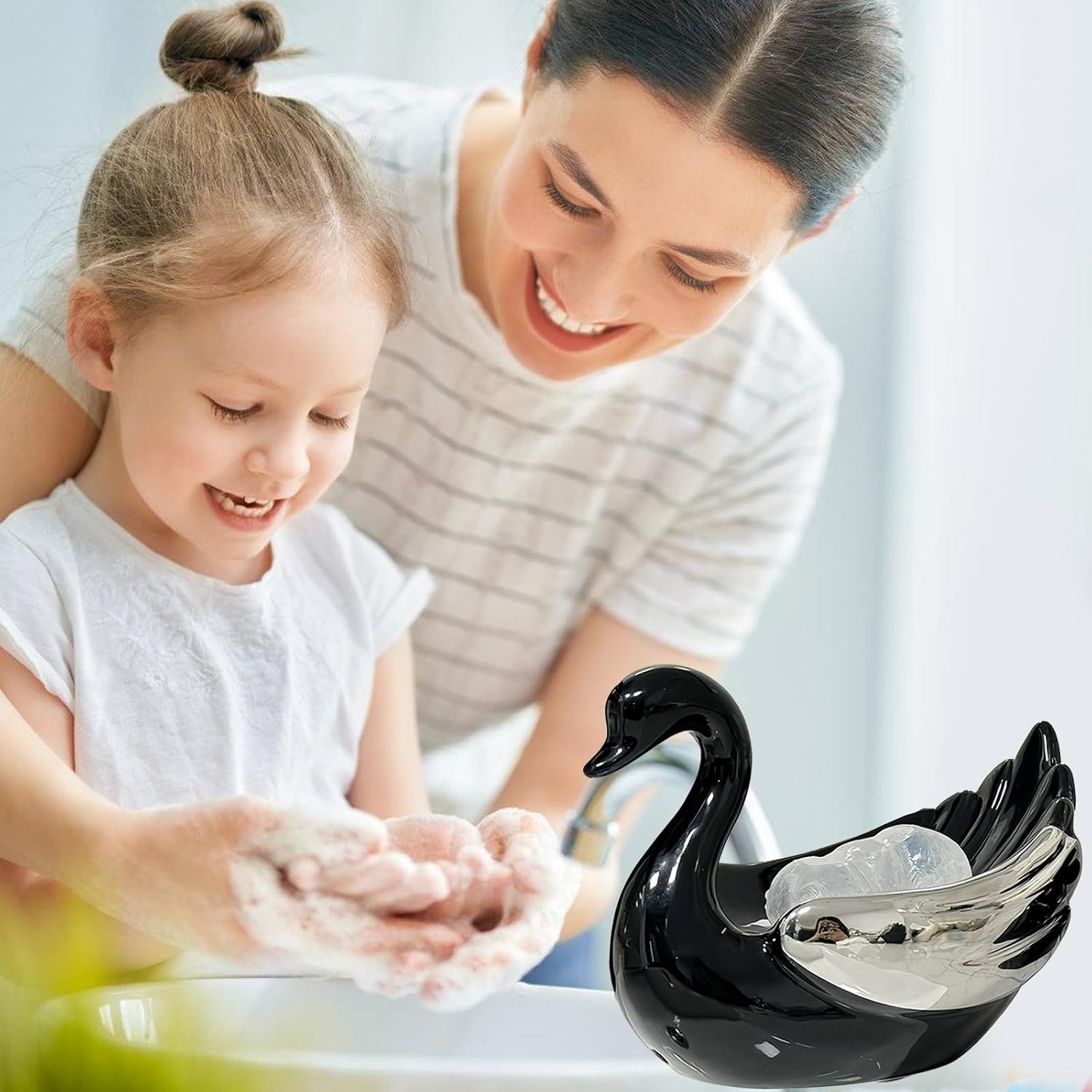 Decorative Drain Tray for Sink / Bright Black