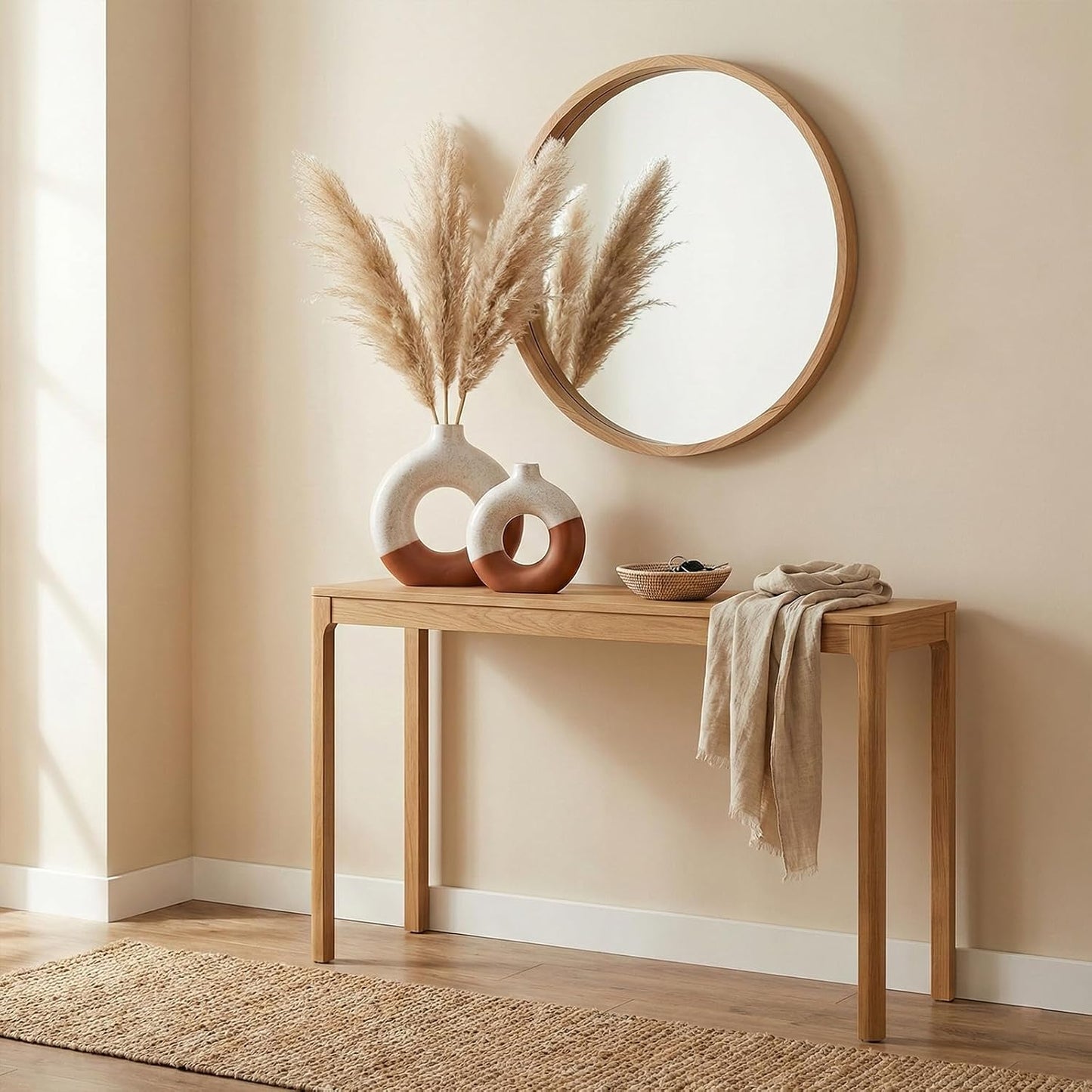 Modern Matte Ceramic Vases for Entryway Living Room / Terracotta / Set of 2