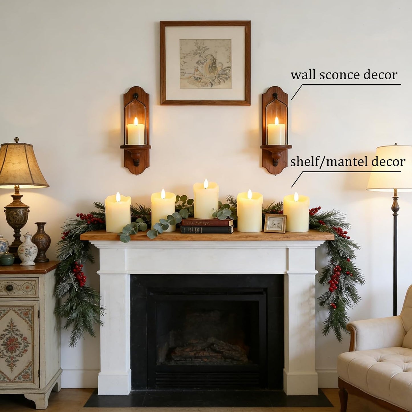 Lezonic Flameless Votive Candles Battery Operated with Remote and Timer, Pack of 6 (D:2" X H:3") LED Ivory White Long