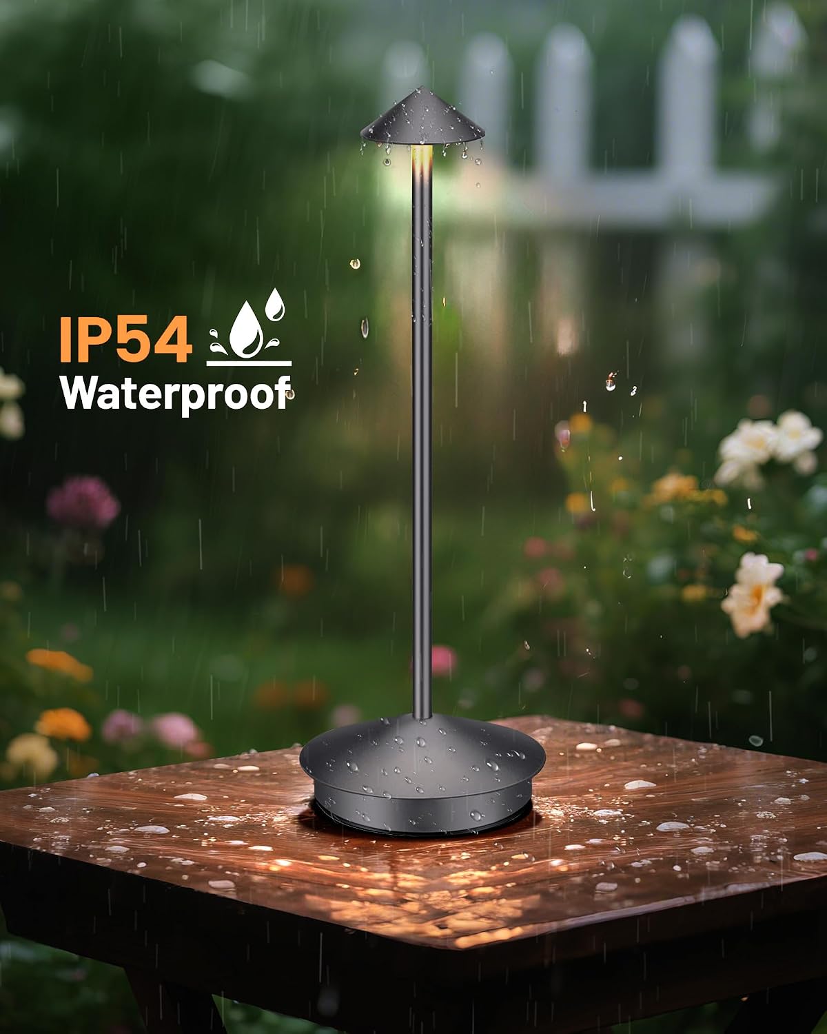 Portable Led Cordless Lamp Table Light 2 Pack, Rechargeable 6000mAh Battery Outdoor Table Lamp for Dinning Restaurant