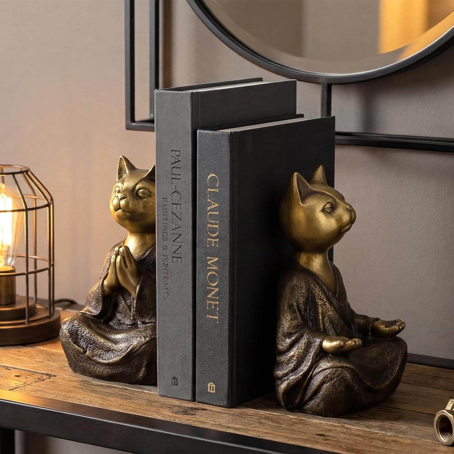Heavy Resin Book Ends / Gold