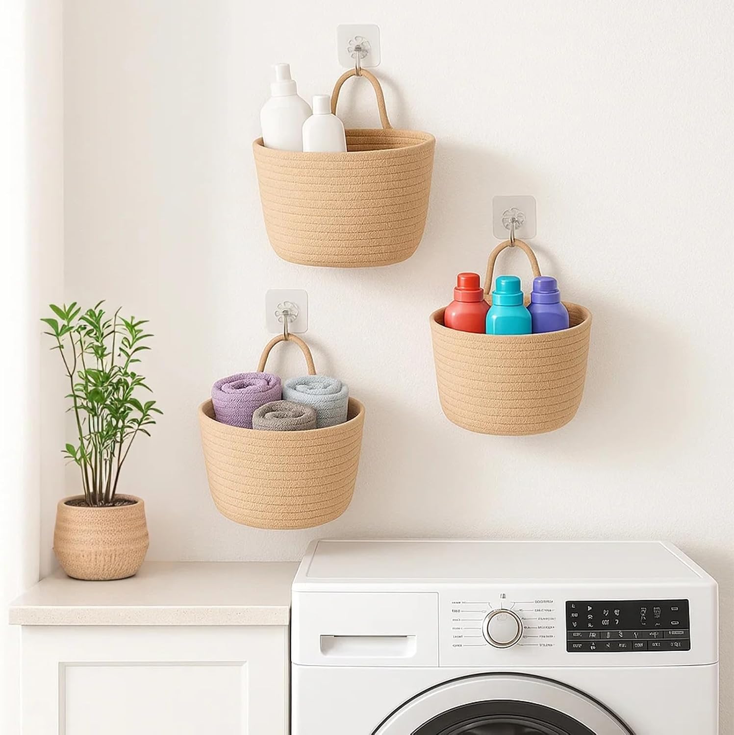 Boho Pouchs Bag Organizers / Jute / Set of 3