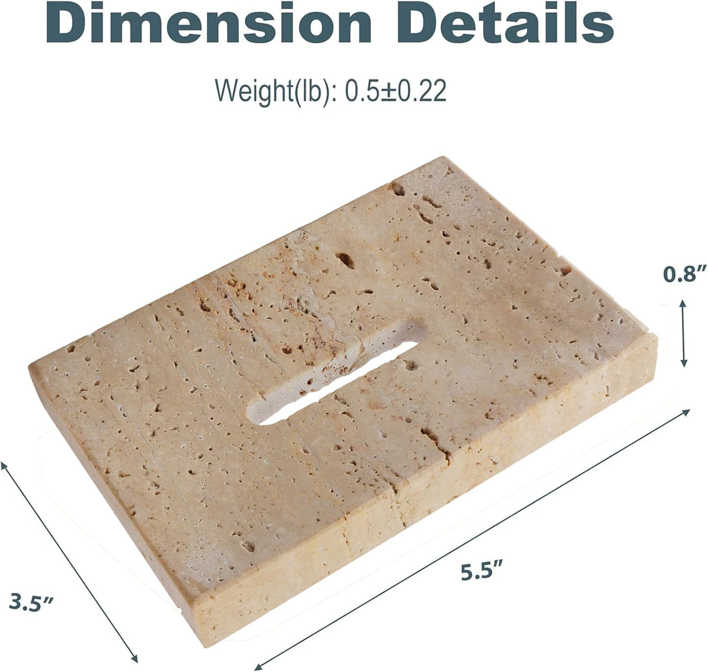 Beige Brown Stone Soap Holder for Shower / Natural