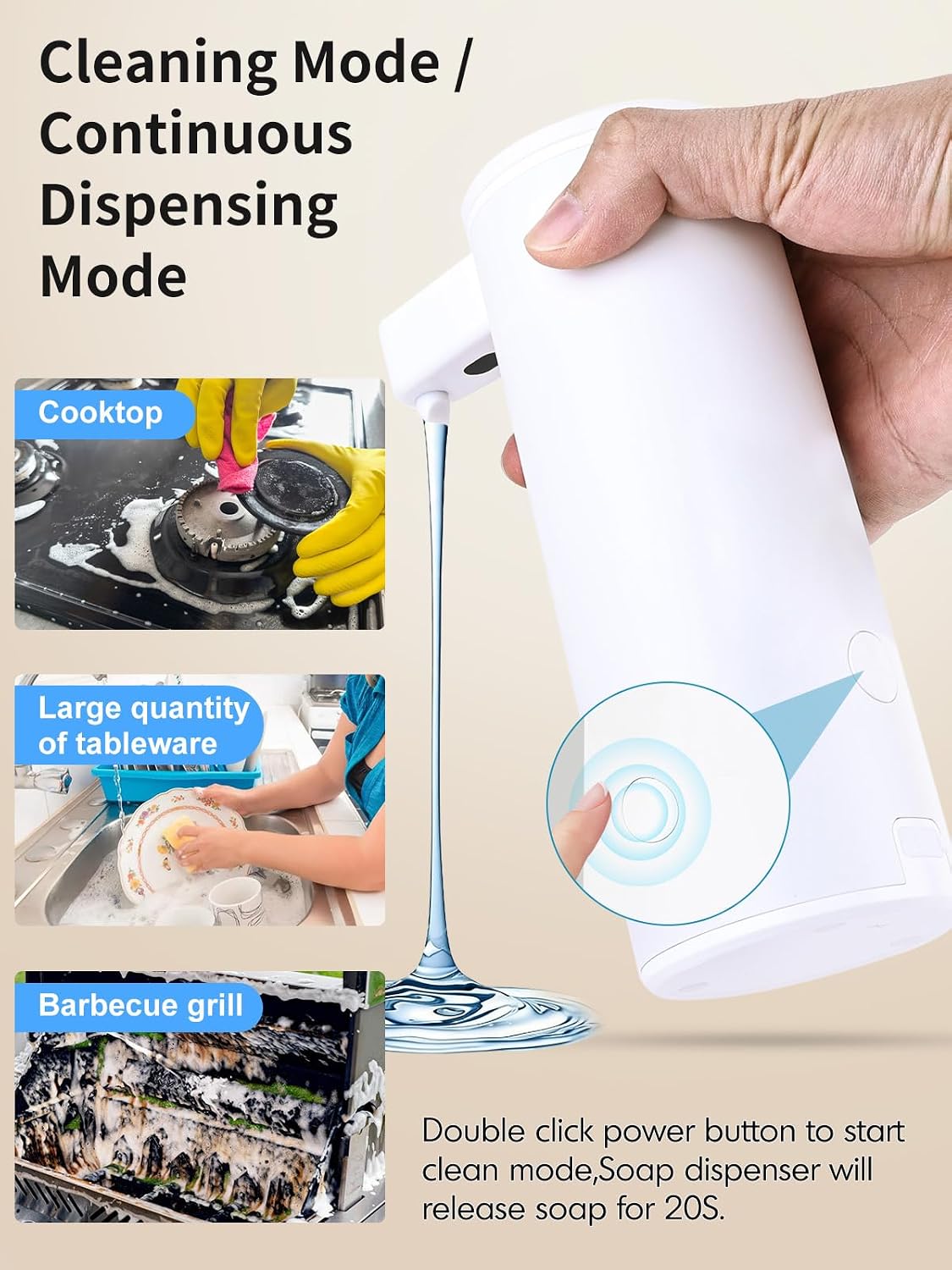 Automatic Liquid Soap Dispenser Touchless: Liquid Hand Soap Dispenser Stainless Steel - Free Touch Electric Soap