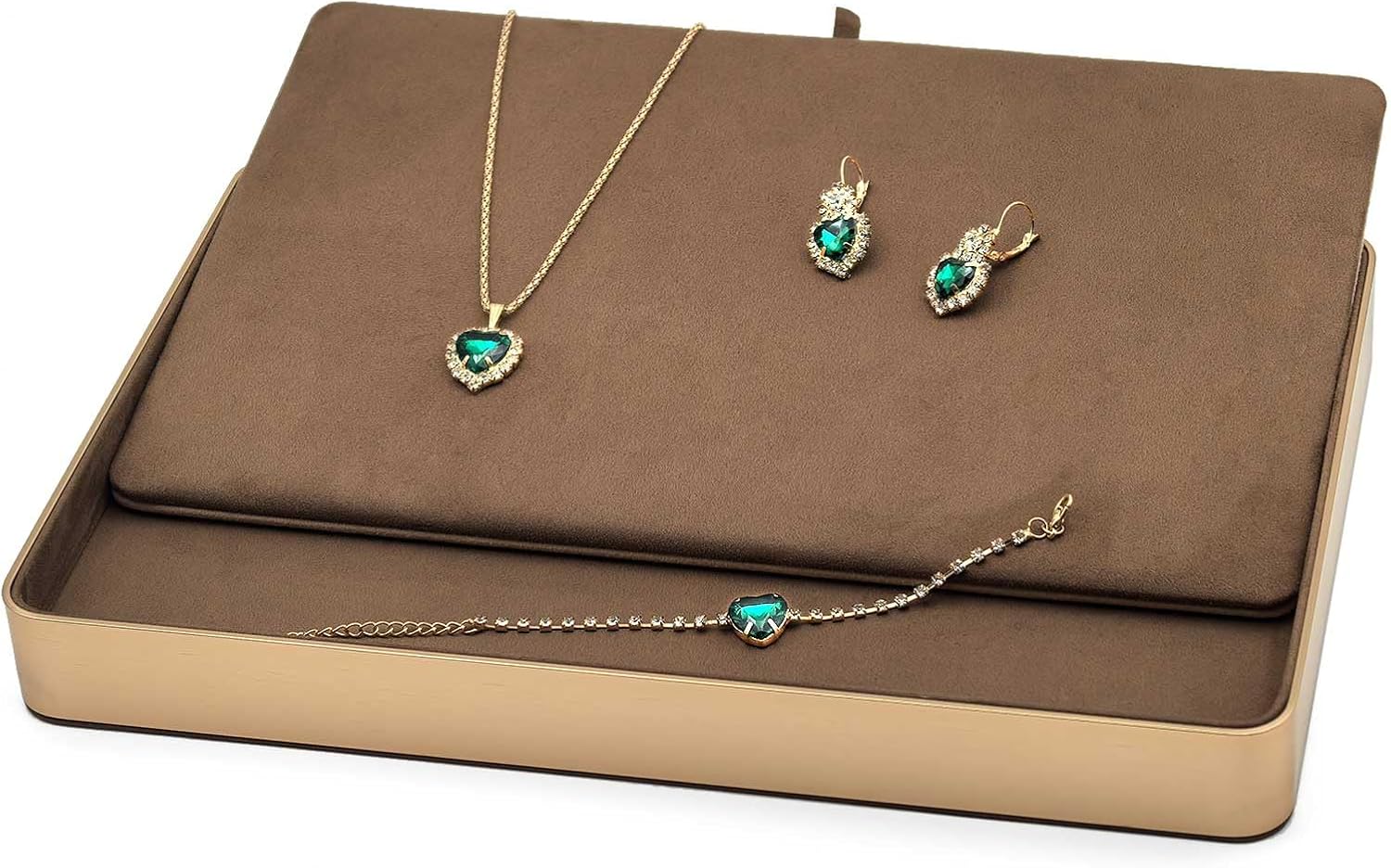 Metal Jewelry Tray, Valet Tray, Bedside Table and Desktop Organizer. It is Stackable and can be Used to Display