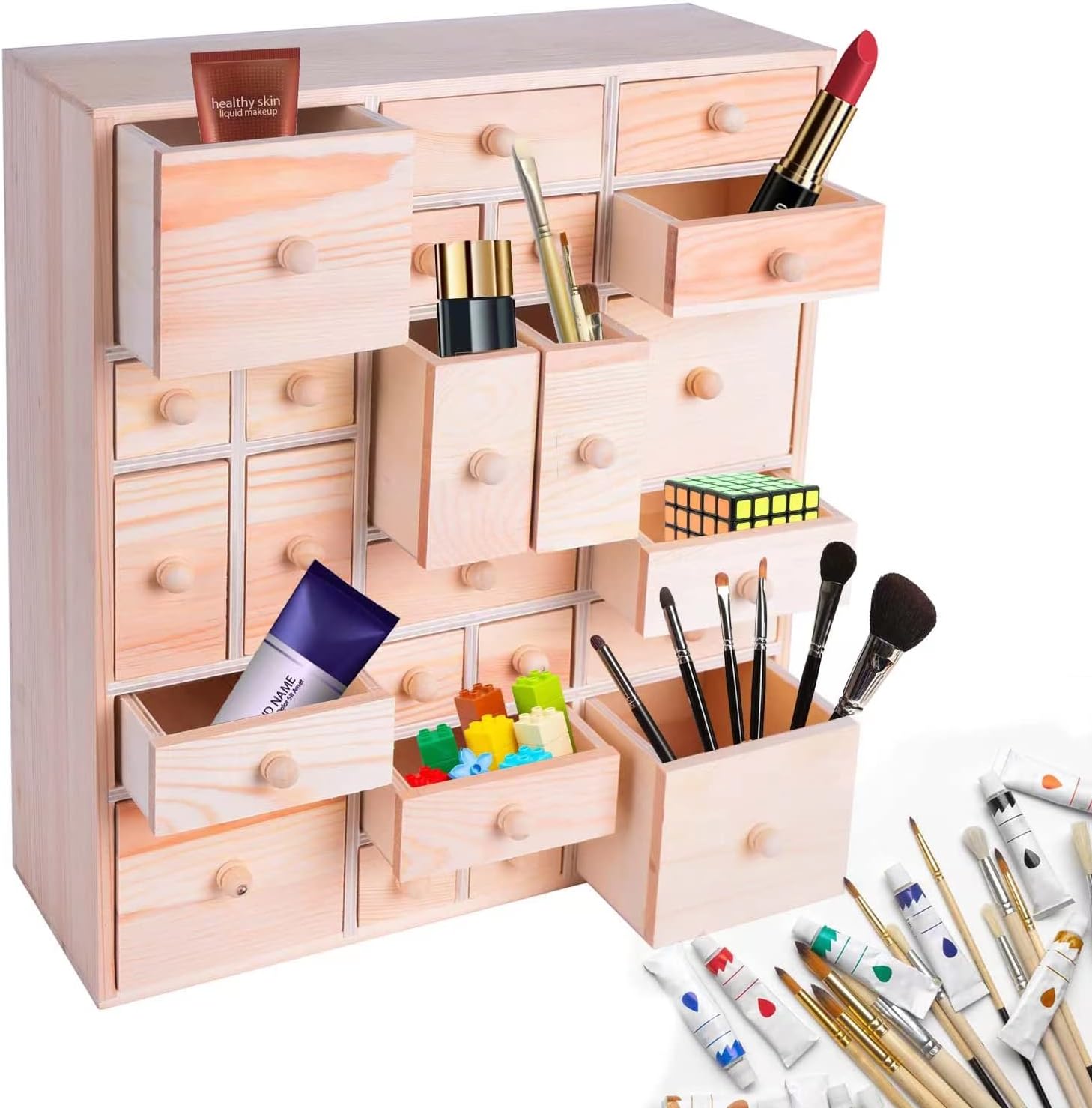 Wooden DIY Countdown Advent Calendar, 14in x 12in x 4.3in