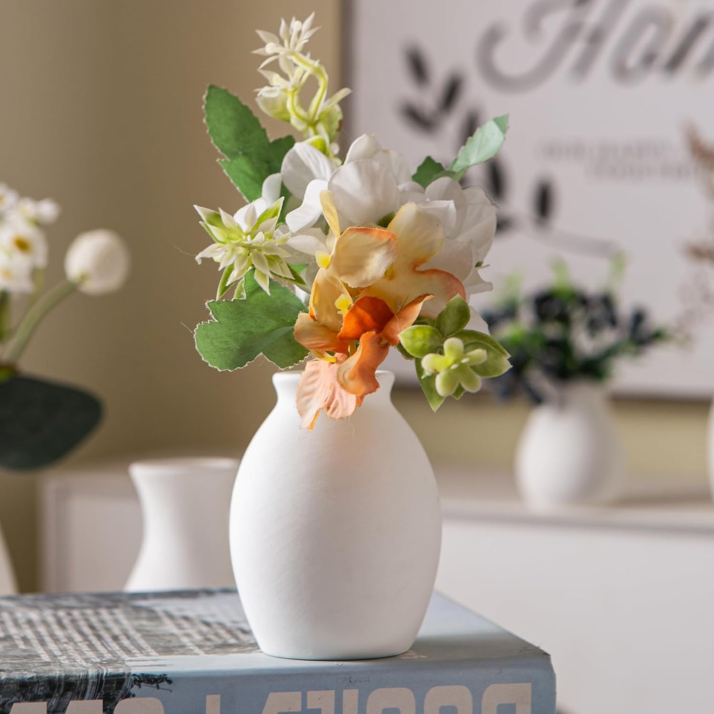 Ceramic Bud Vase / White / Set of 12