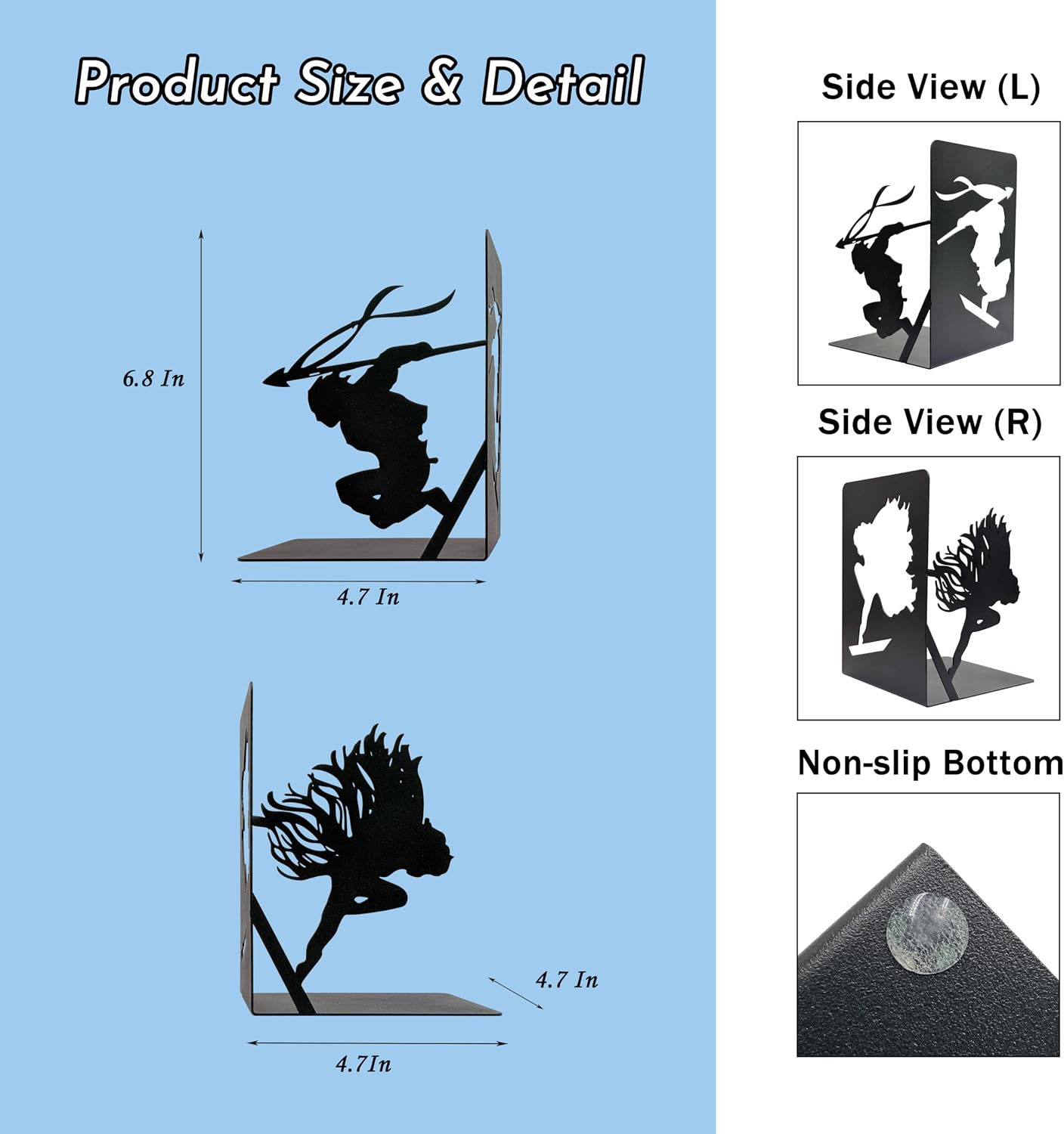 Vin & Kaladin-Inspired Metal Bookends
