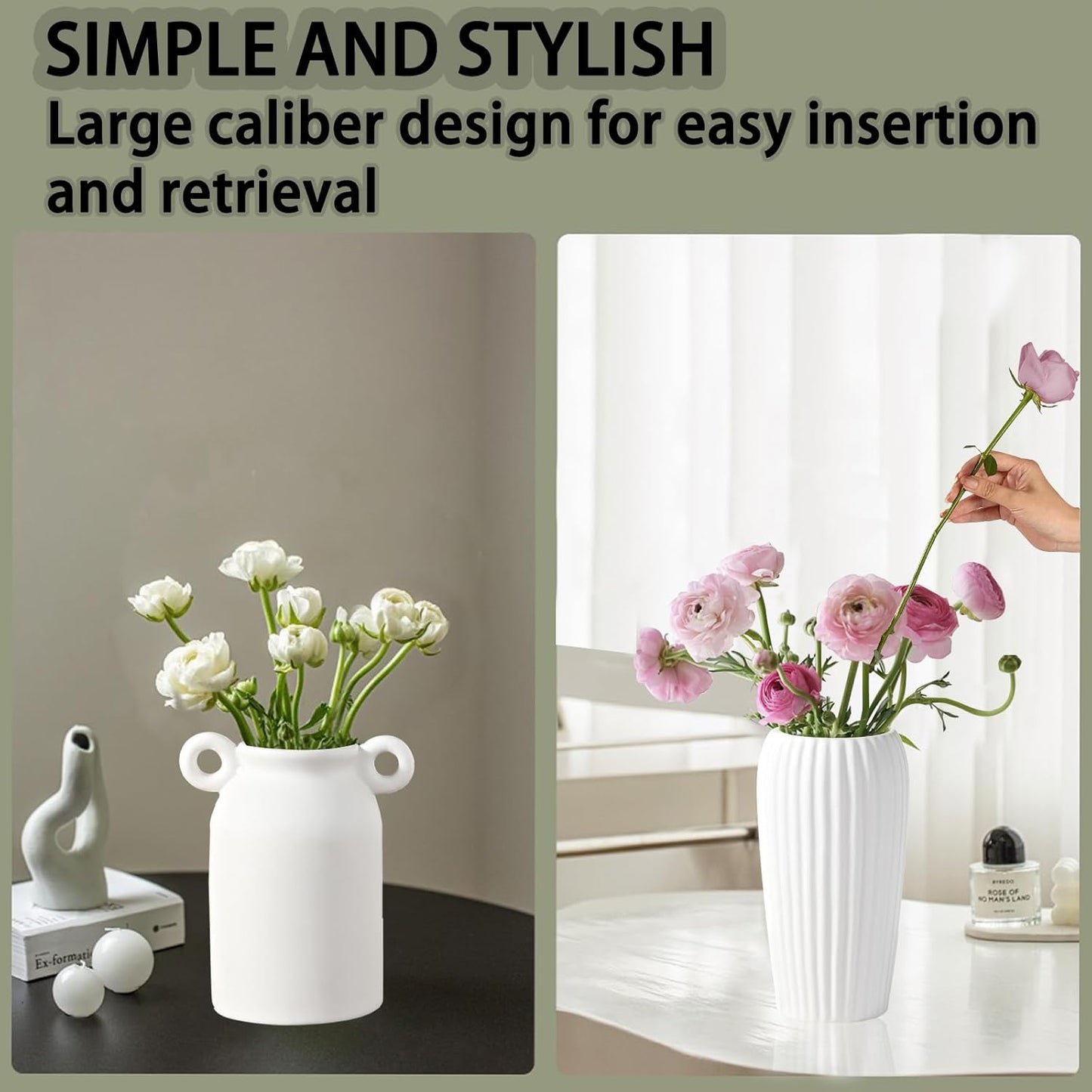 5'' Ceramic Bud Vases / 01 / White / Set of 20