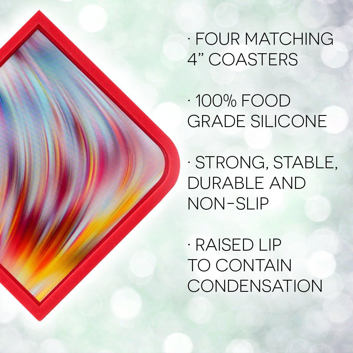 Silicone Coasters for Drinks / Set of 4