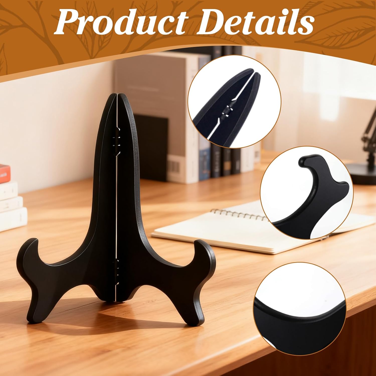 Plate Stand / Black / 7 Inch / Set of 6