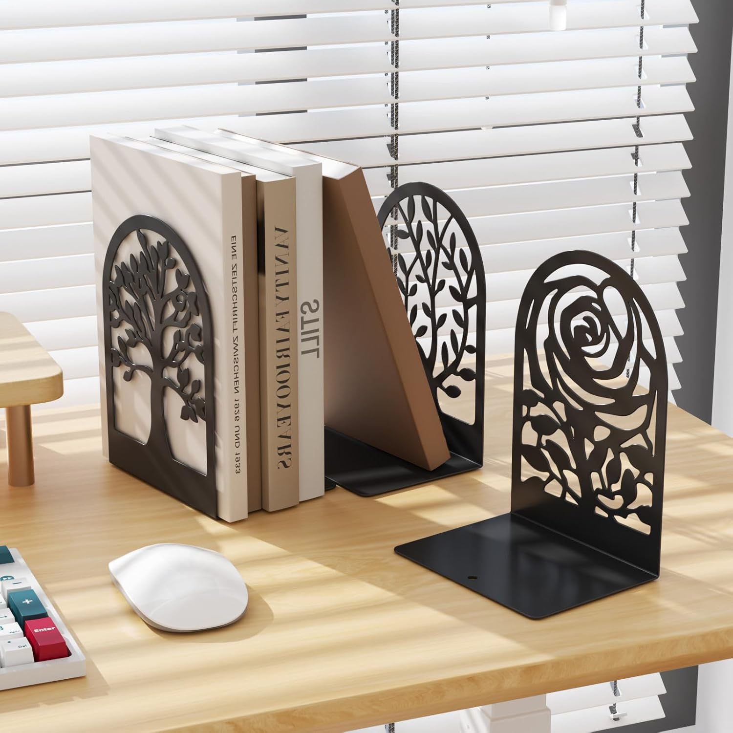 Heavy Duty Bookends / Combination 3 Pairs / 6.89 x 4.89 x 3.54