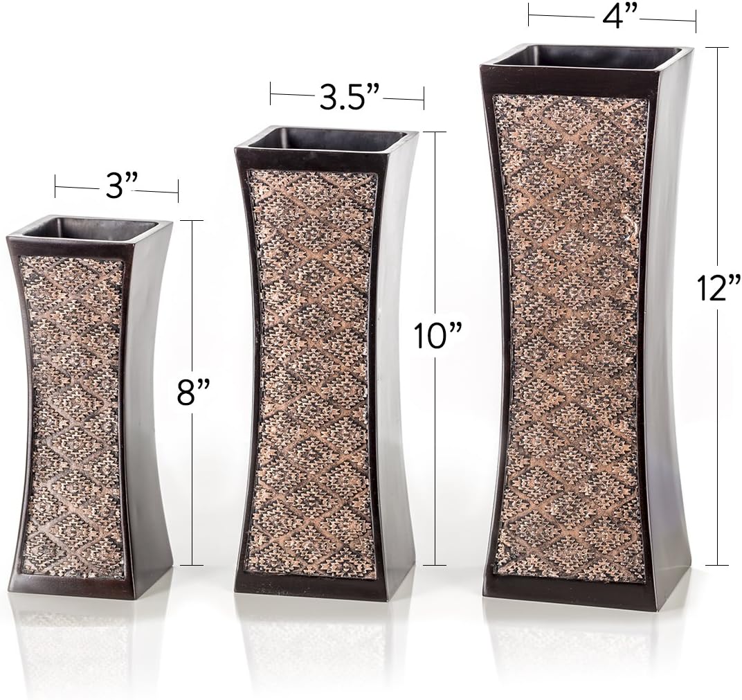 Flower Vases Home Decor / Brown / Set of 3