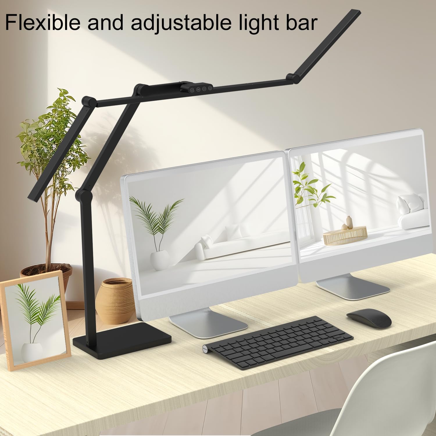 Omorepa 36W 3000LM Ultra Bright Architect Desk Lamp with Base, 47.4Inches Wide Tall Overhead Desk Light for Home
