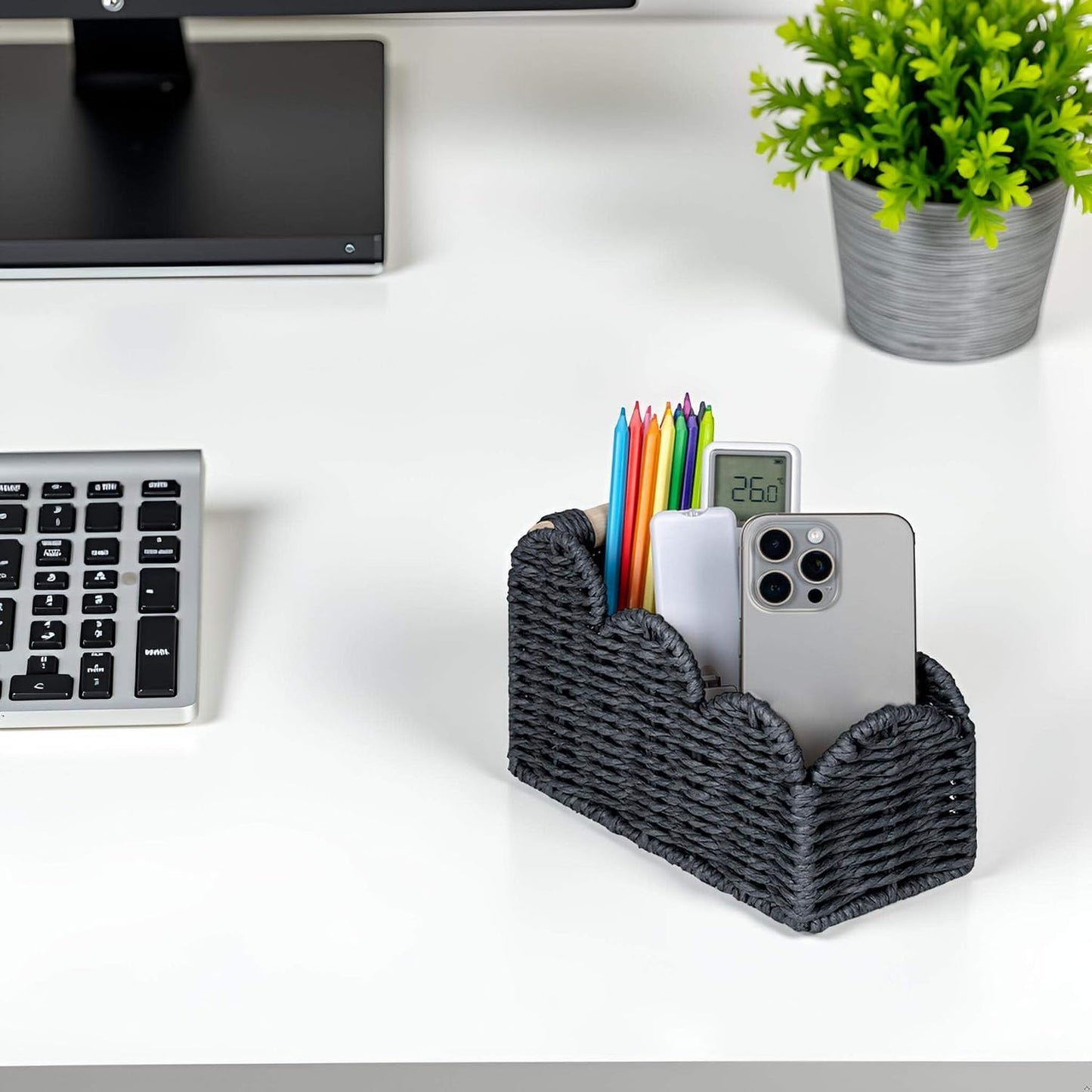 Remote Pen&Pencil Holder Cup / Black / 3 Slots