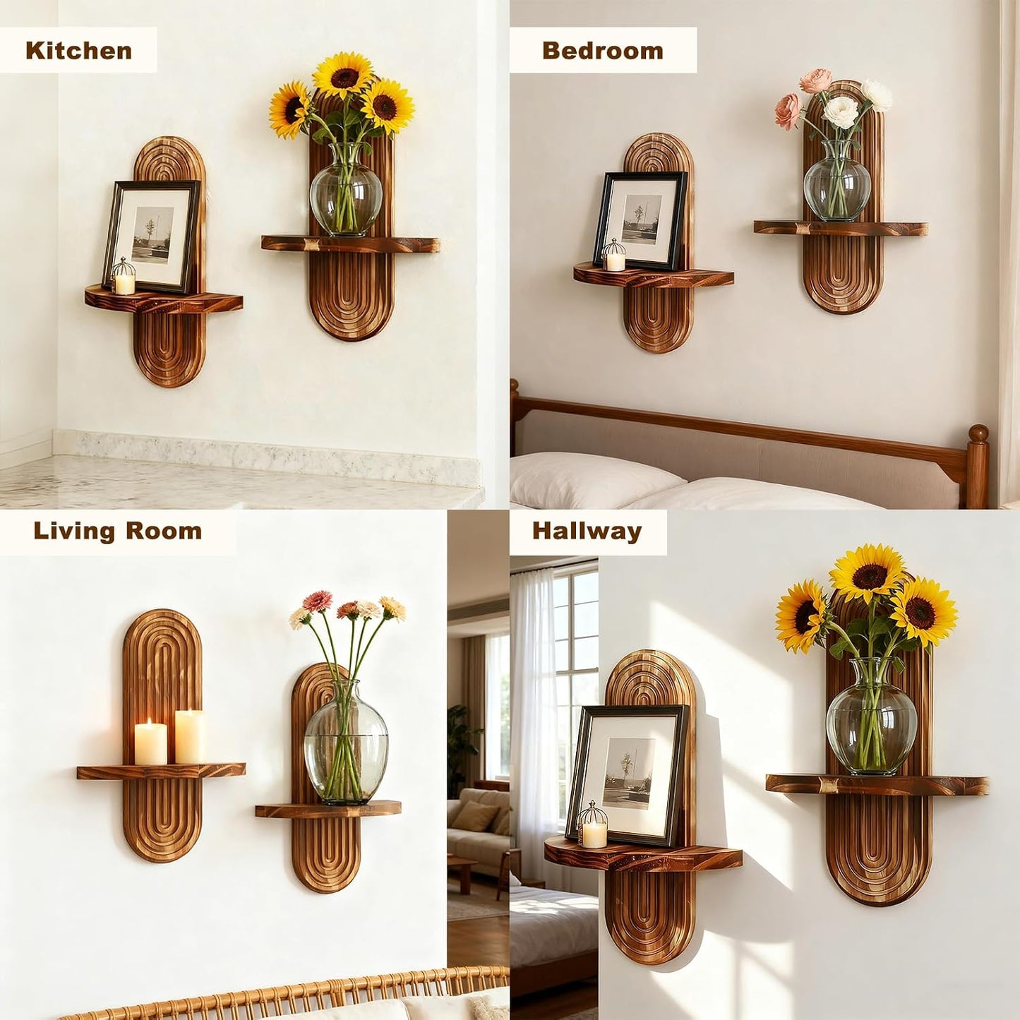 Floating Shelves / 1 Dark Brown / Set of 2