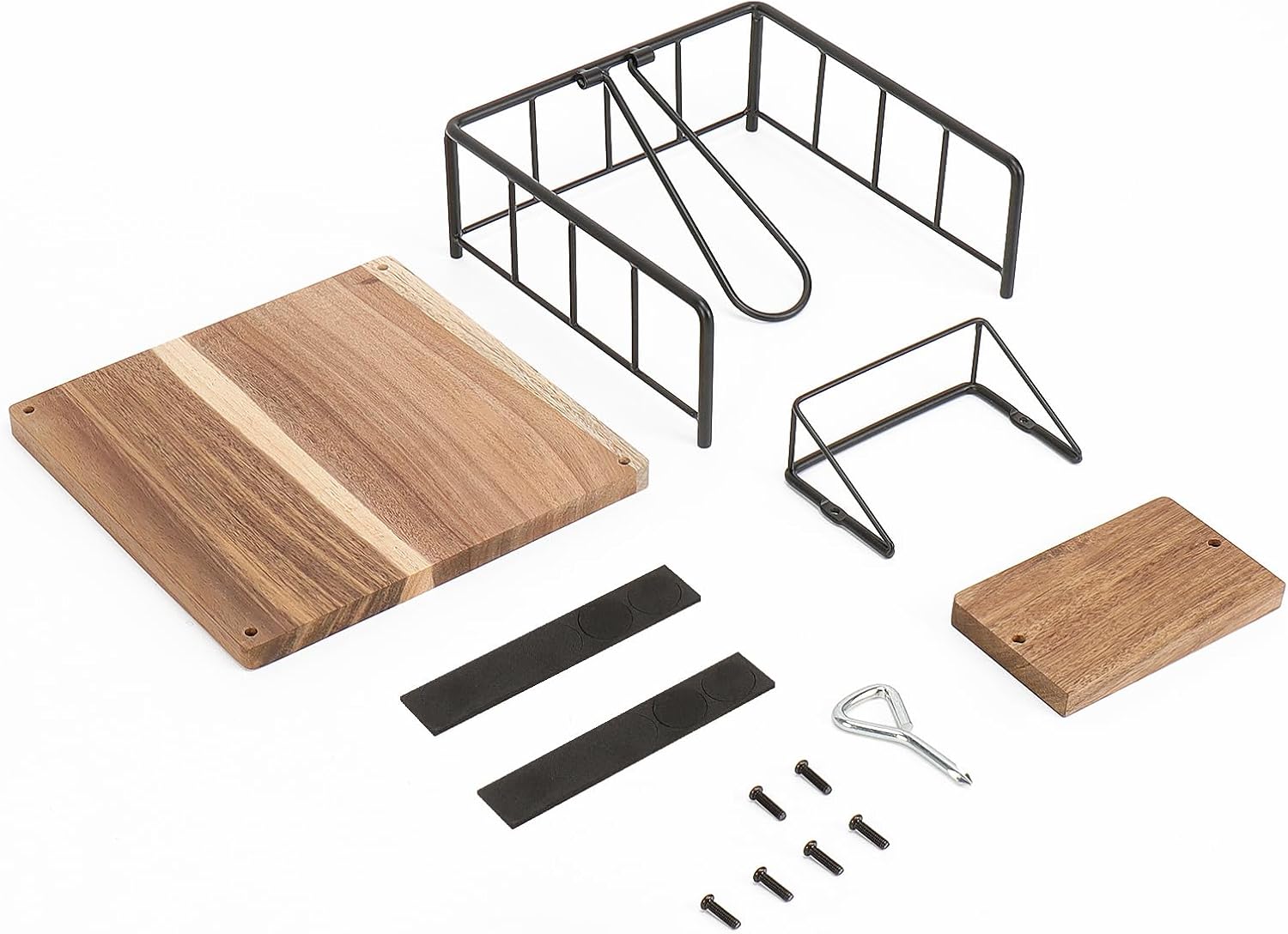 Flat Napkin Holder / Black Napkin Holder Set / Wood