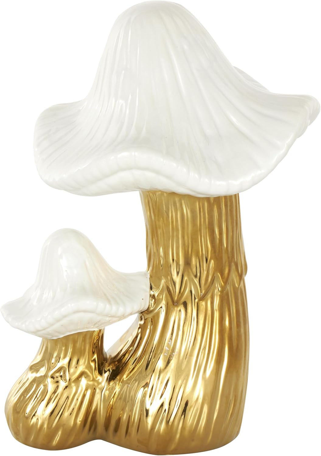 Ceramic Mushroom Decorative Sculpture Home Decor Statue / Gold