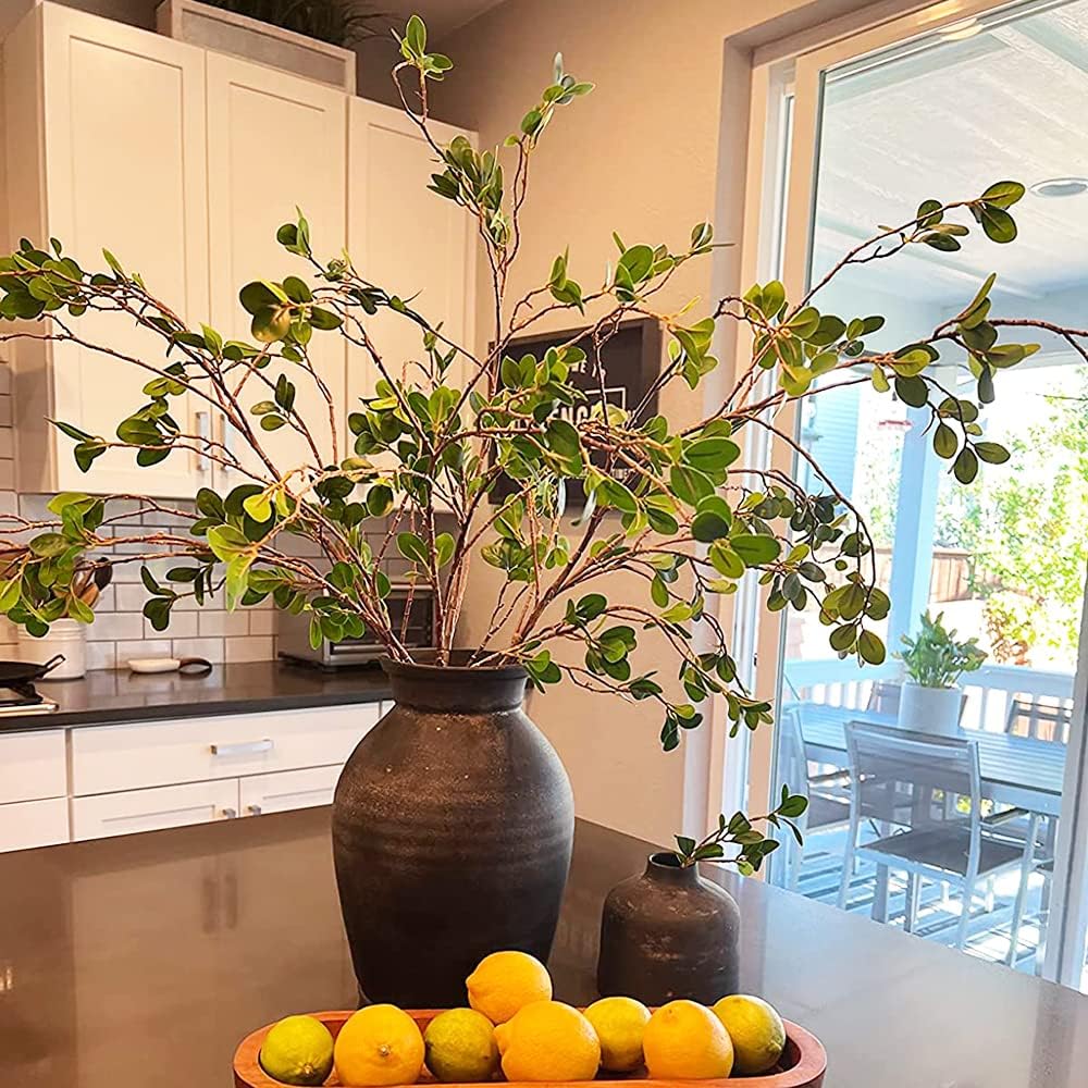 Faux Stems Artificial Branches for Vase Artificial Stems Artificial Greenery / Green / Set of 3