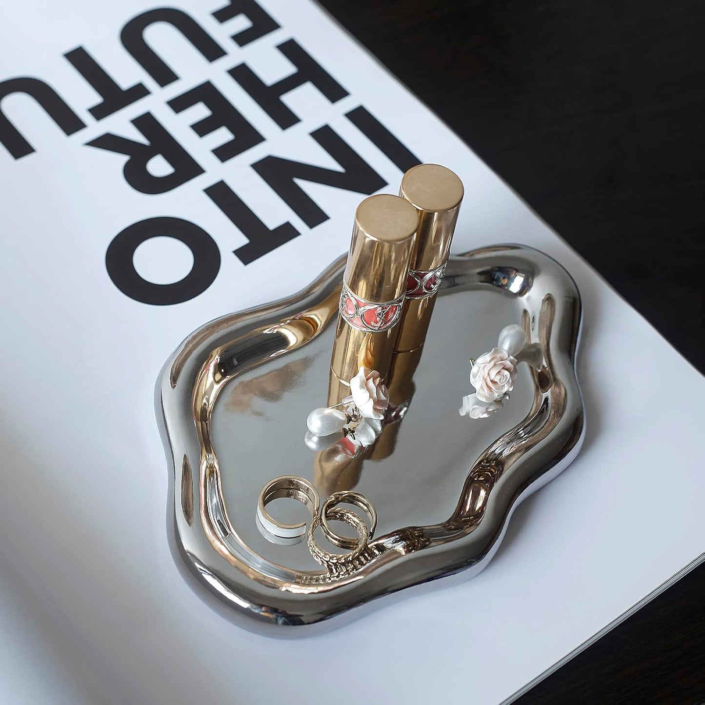 Ring Dish Holder / Silver