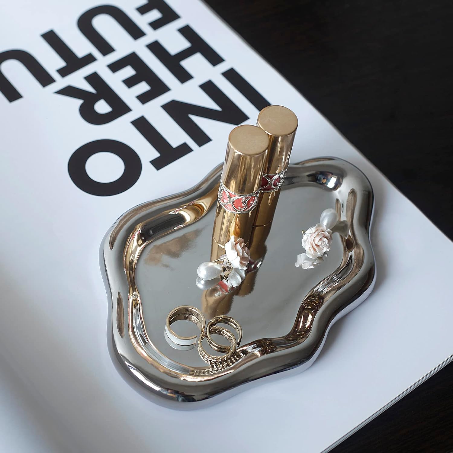 Ring Dish Holder / Silver