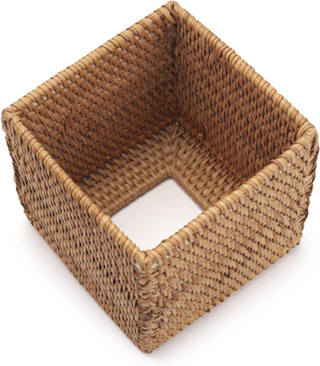Wicker Tissue Box Holder / Natural