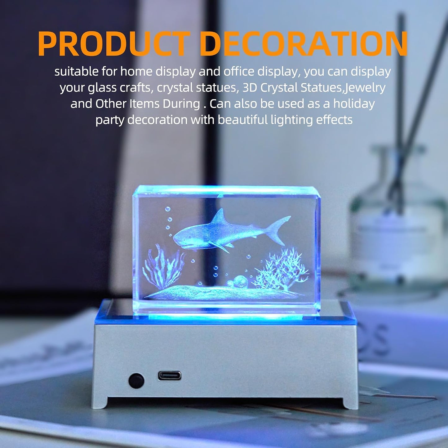 Lighted Up Stand Color Changing Small LED for 3D / Silver