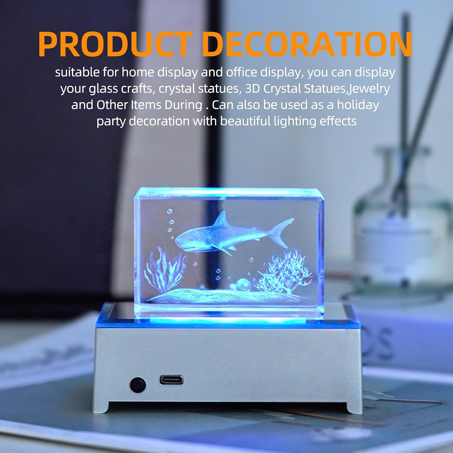 Lighted Up Stand Color Changing Small LED for 3D / Silver