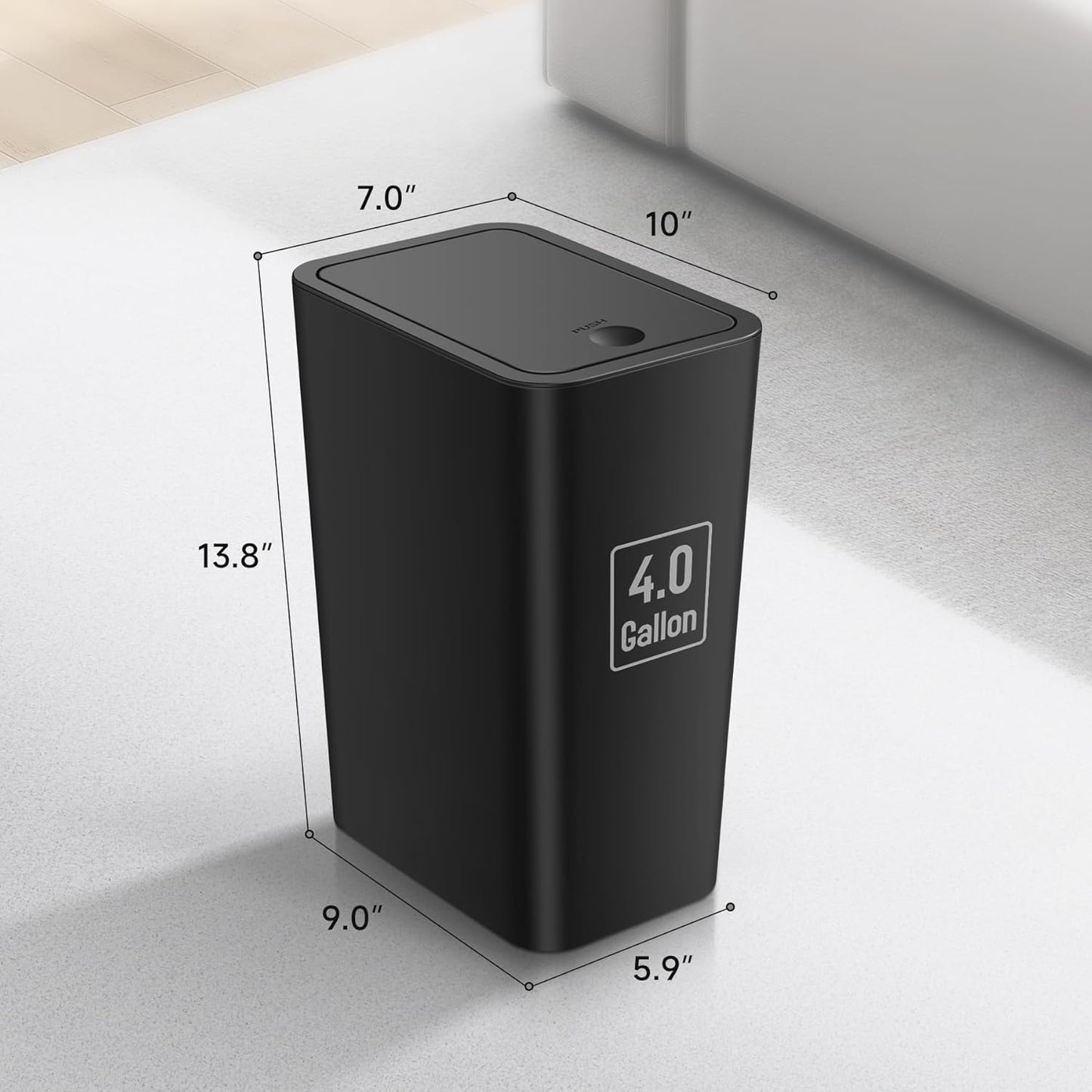 Press Top Bin / Black