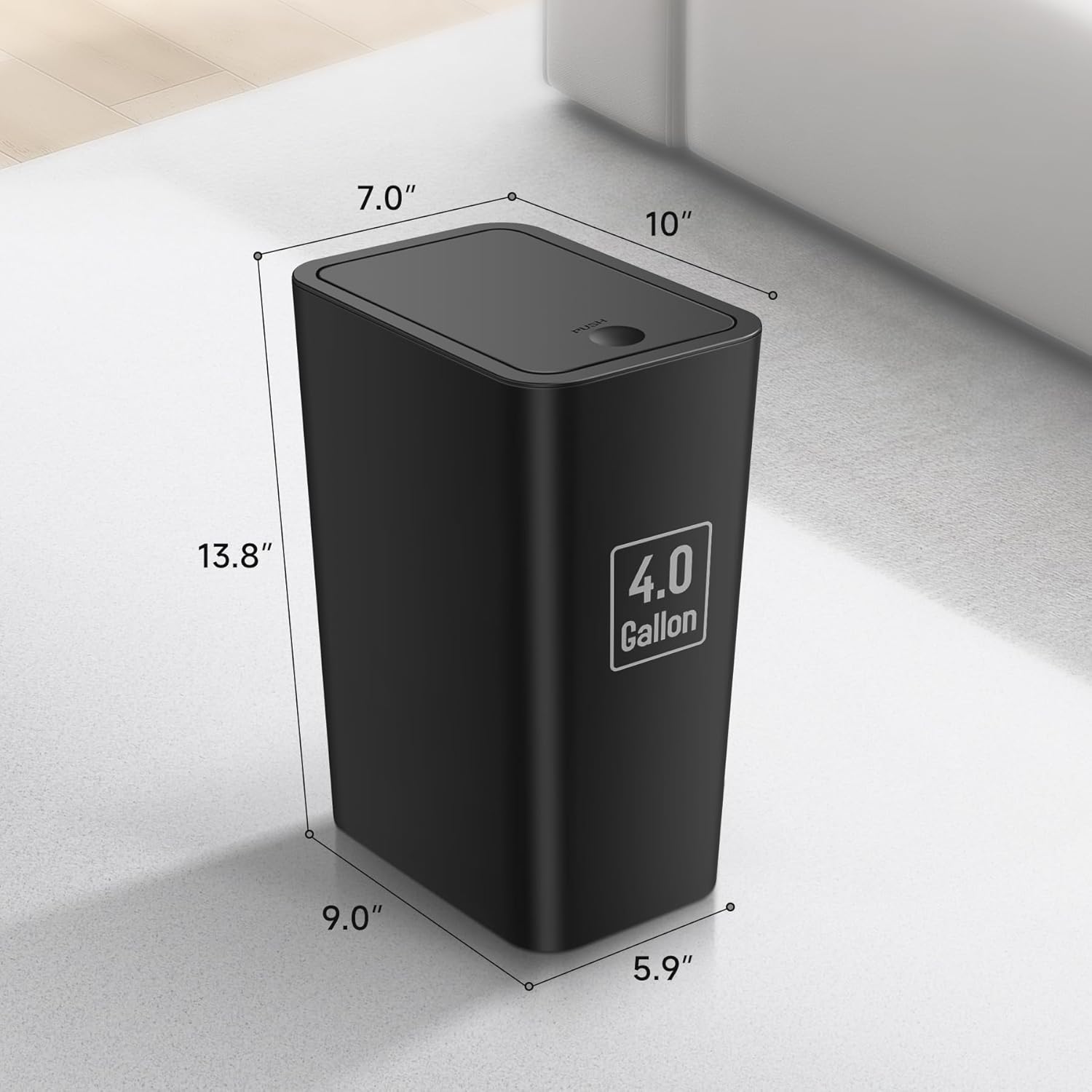 Press Top Bin / Black