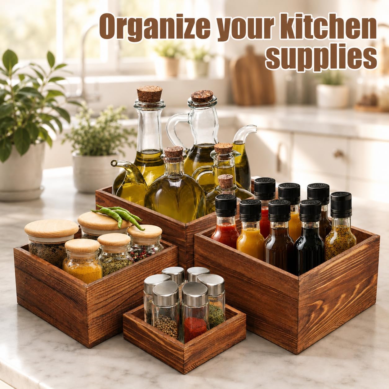 Wooden Buffet Risers and Stands / Set of 6