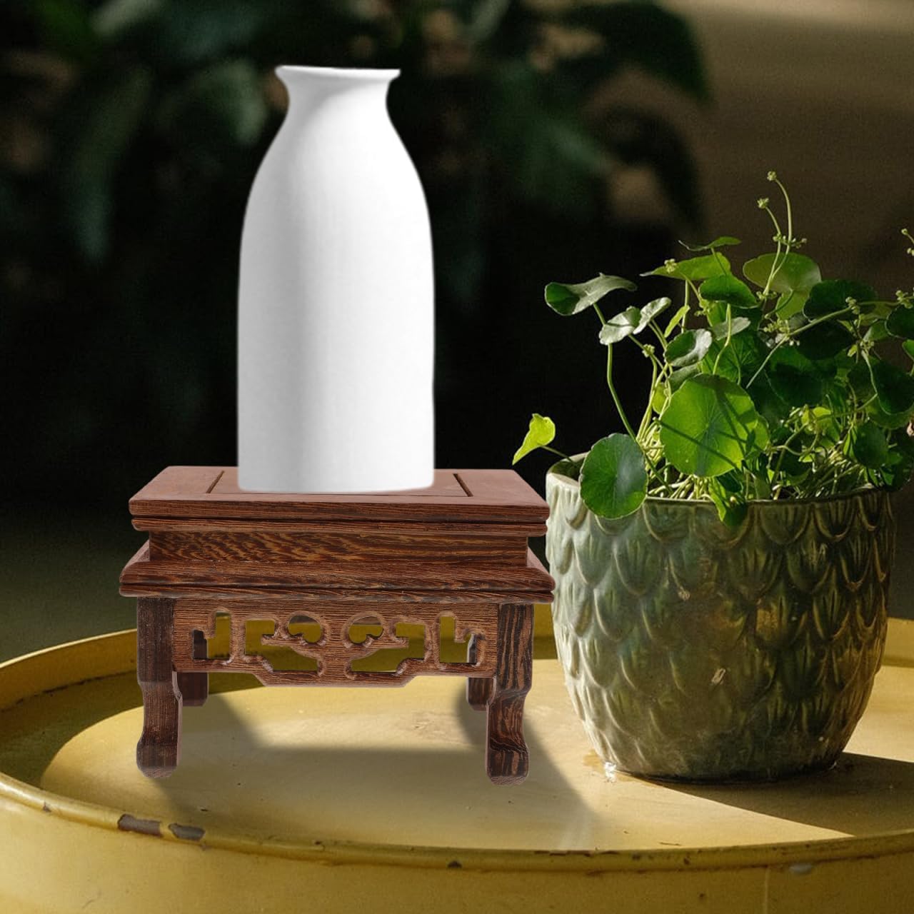 Wenge Wood Pedestal Stand for Decor