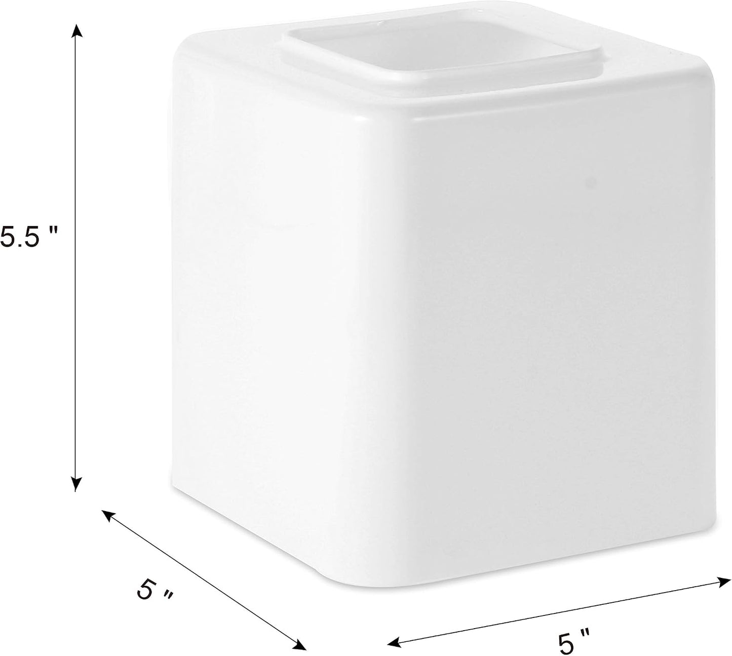 Tissue Box Covers / White / Set of 2