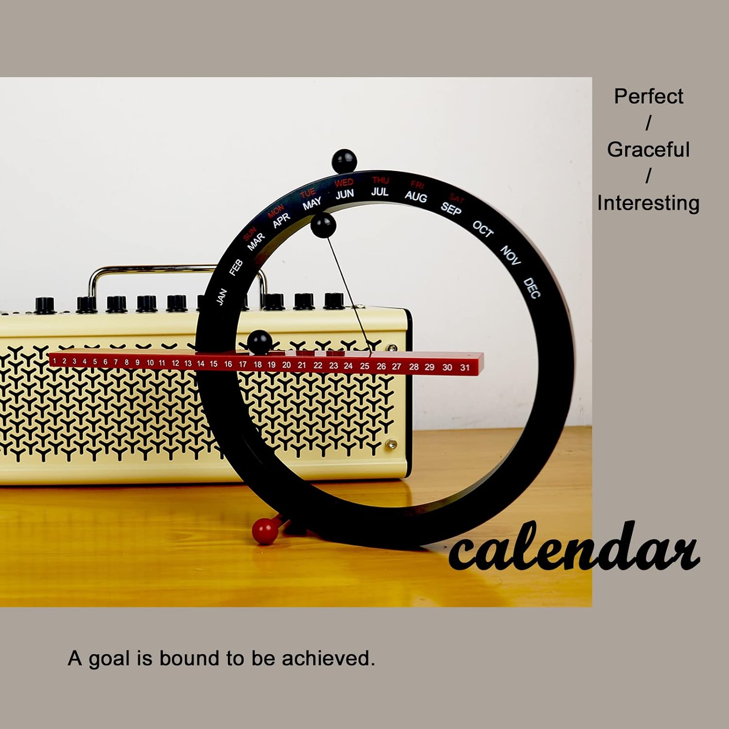 Perpetual Calendar, Date Desk 2025 2026 New Calendar,Month Week Date Display,Unique Gifts,Desk Decorations for Teachers
