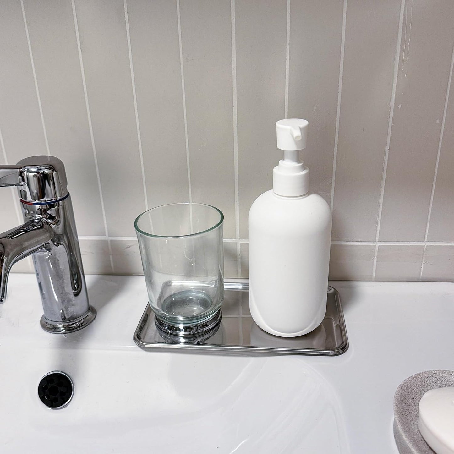 Small Stainless Steel Organizer Tray " Vanity Tray / 8 x 4.6 x 0.2