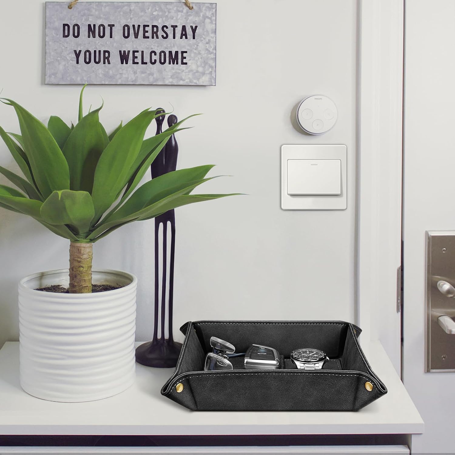 Valet Tray Desktop Storage Organizer / Black