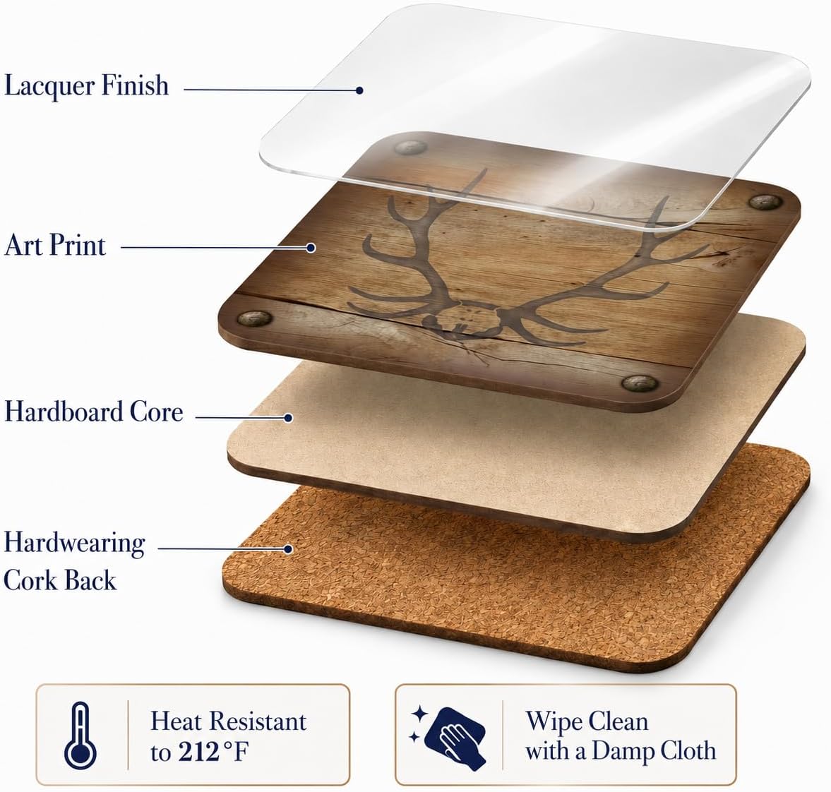 Multi / Coasters / 4 x 4 / Lodge
