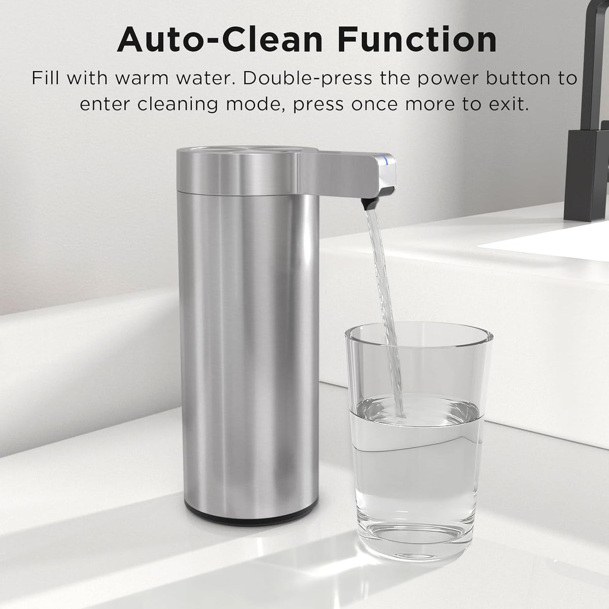 Newise Automatic Soap Dispenser - 9 oz, Rechargeable Touchless Liquid Soap for Kitchen and Bathroom with 3 Adjustable